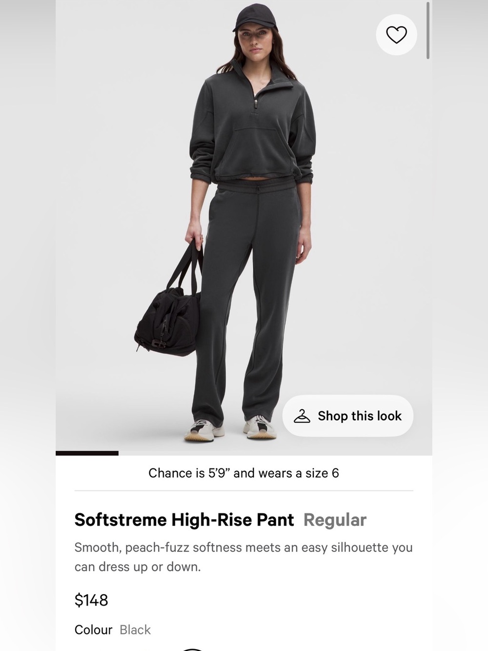 BNWT Lululemon black Softstreme HR pant